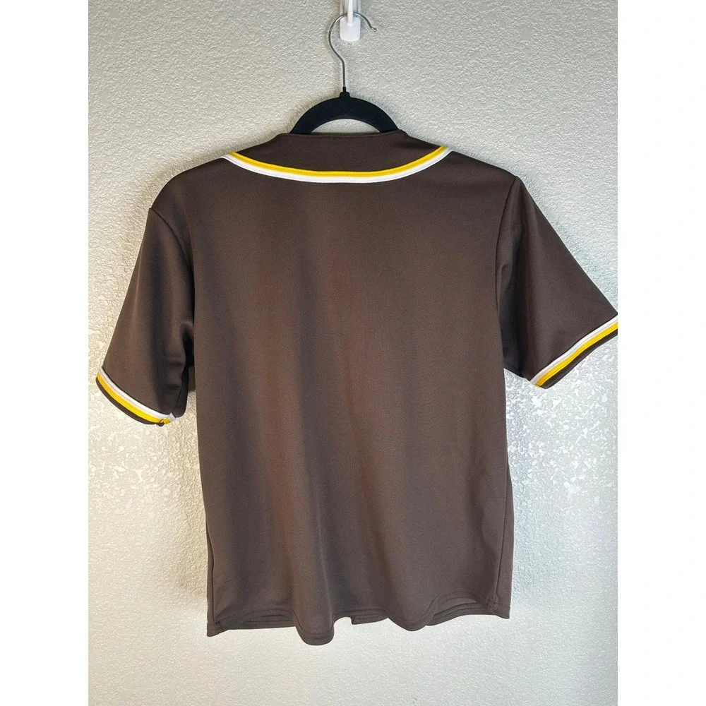 MLB Genuine Merch Boy's Brown SD San Diego Padres Baseball Jersey Large 10/12